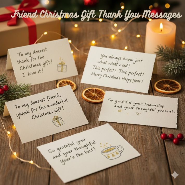 Friend Christmas Gift Thank You Messages
