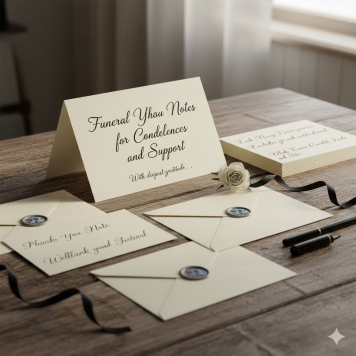 Funeral Thank You Notes for Condolences and Support