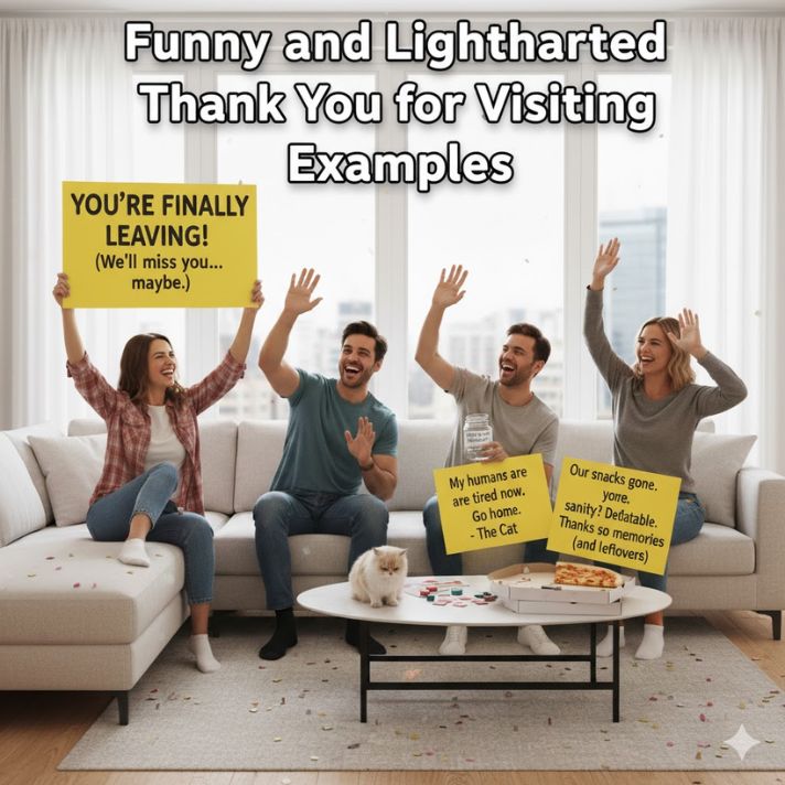 Funny and Lighthearted Thank You for Visiting Examples