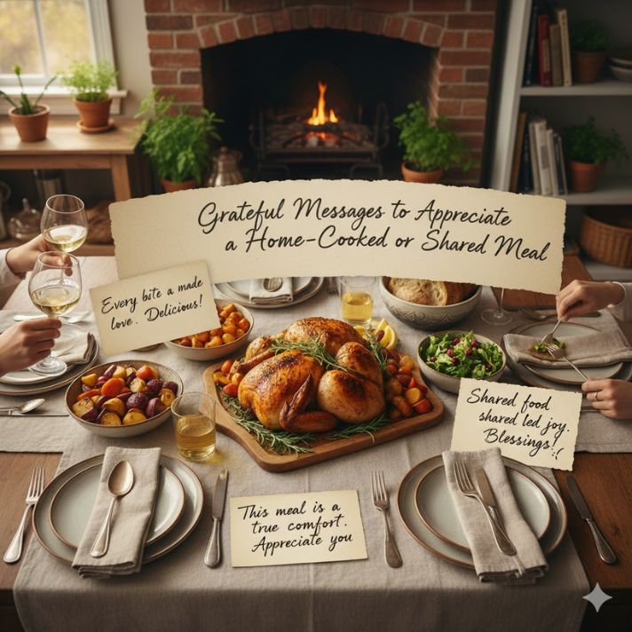 Grateful Messages to Appreciate a Home-Cooked or Shared Meal