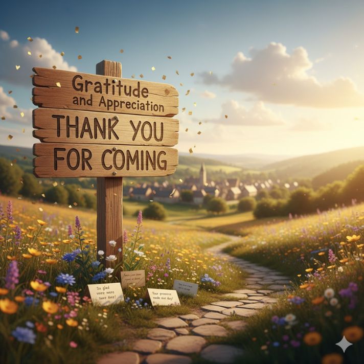 Gratitude and Appreciation Thank You for Coming Messages
