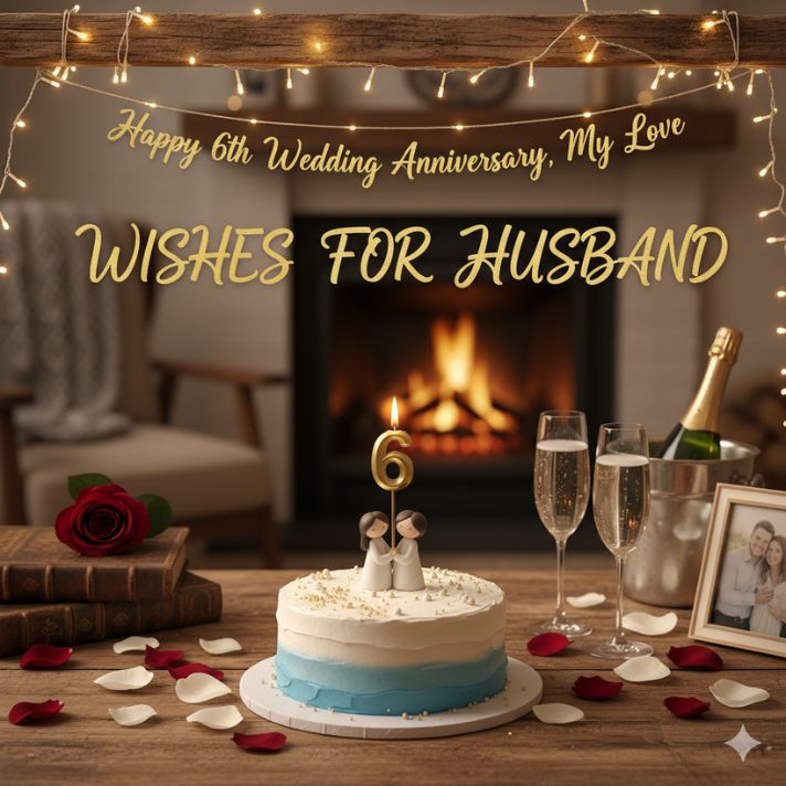 Happy 6th Wedding Anniversary Wishes for Husband