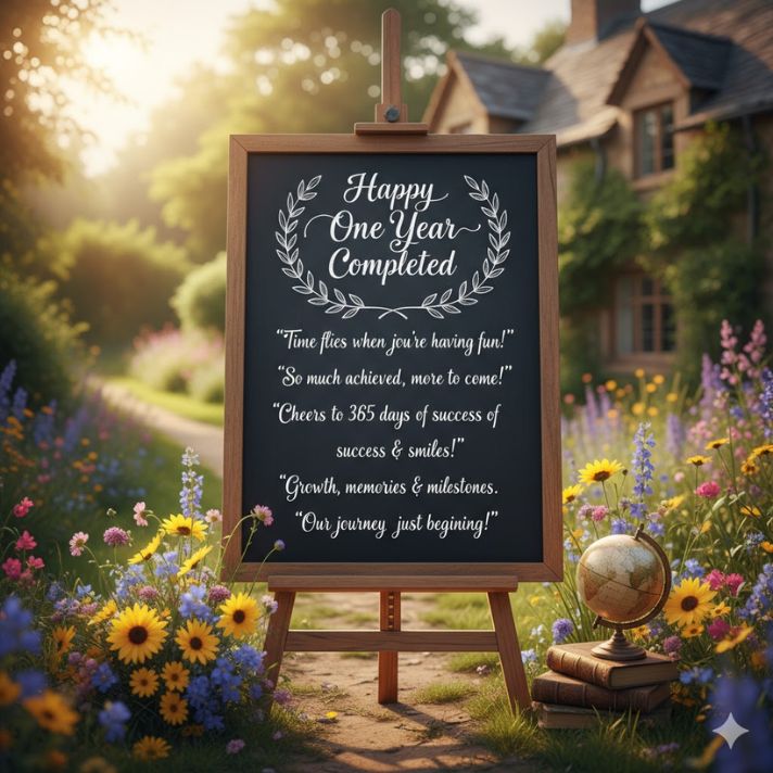 Happy One Year Completed Quotes