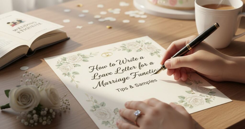 How to Write a Leave Letter for Marriage Function: Tips & Samples