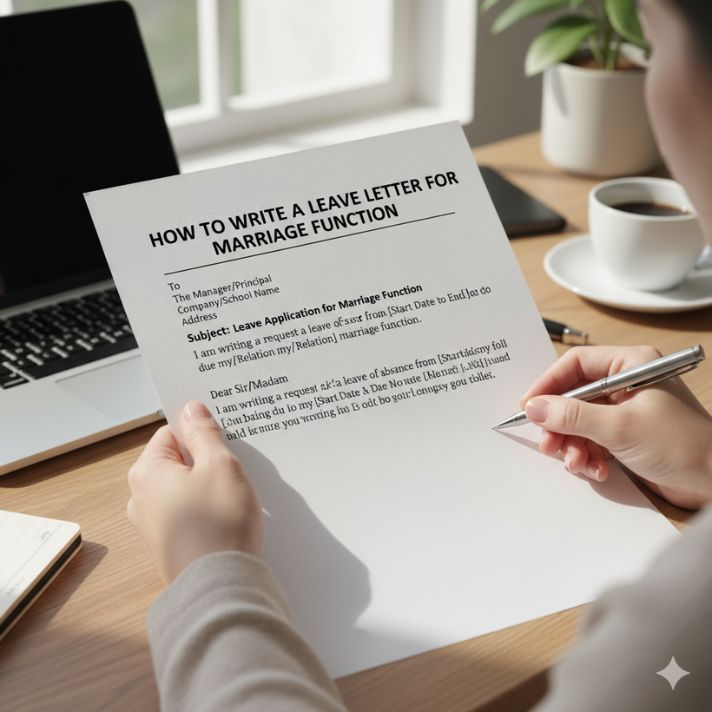 How to Write a Leave Letter for Marriage Function
