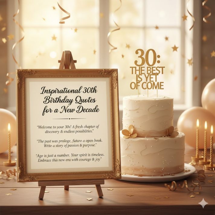 Inspirational 30th Birthday Quotes for a New Decade 
