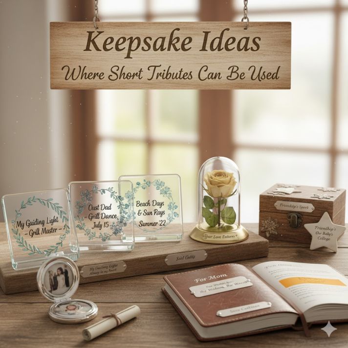 Keepsake Ideas: Where Short Tributes Can Be Used

