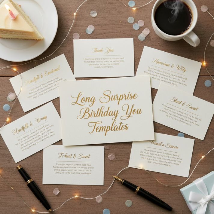 Long Surprise Birthday Thank You Message Templates