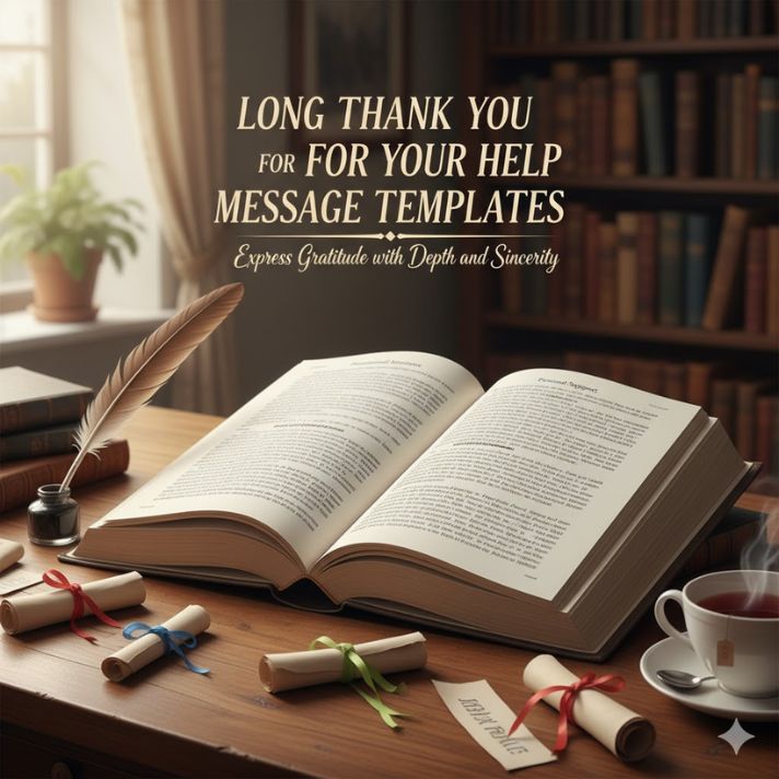 Long Thank You for Your Help Message Templates
