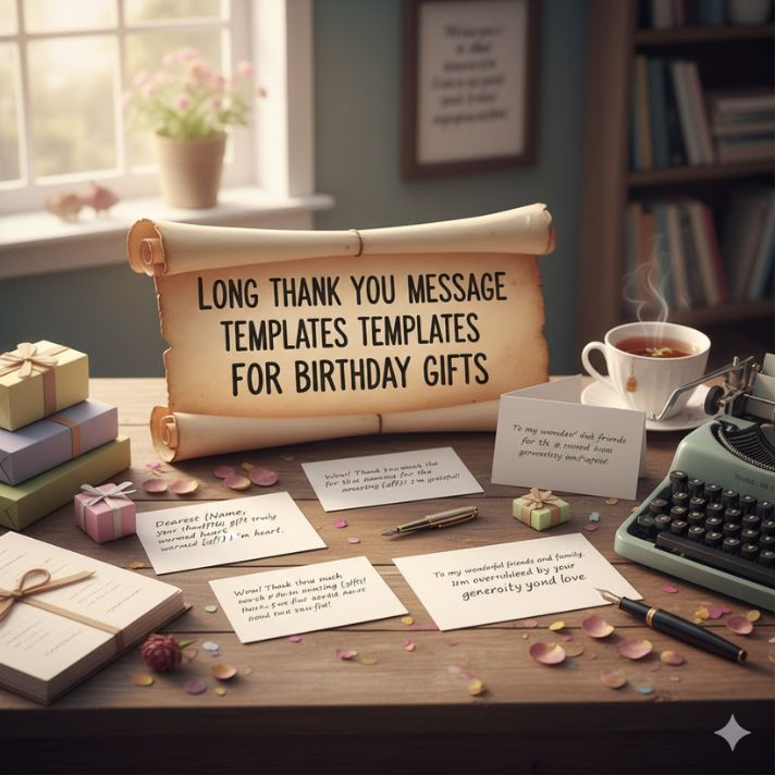 Long Thank You Message Templates for Birthday Gifts