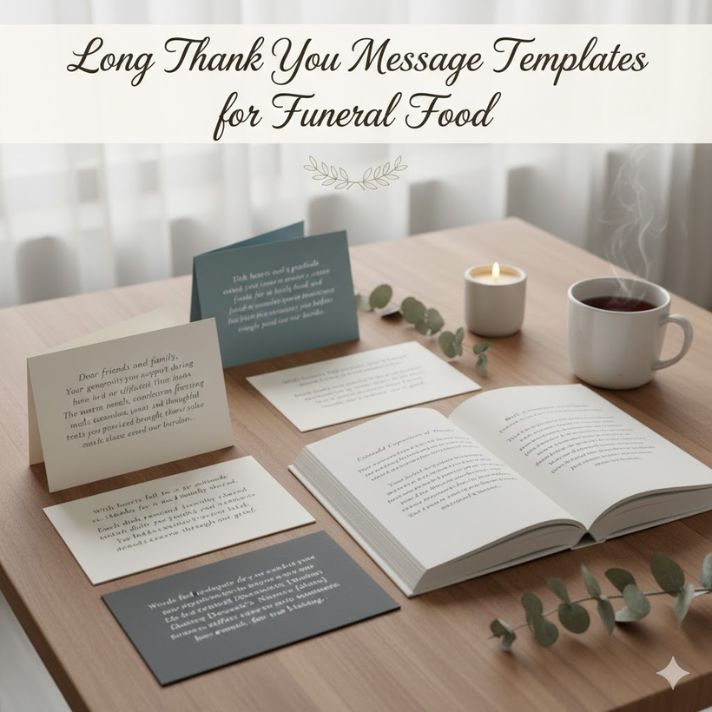 Long Thank You Message Templates for Funeral Food