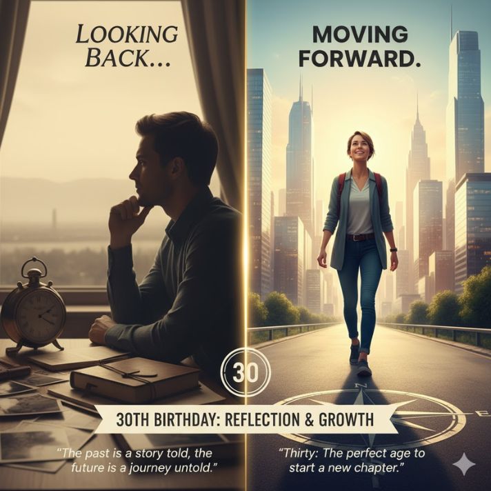 Looking Back and Moving Forward: 30th Birthday Quotes for Reflection 
