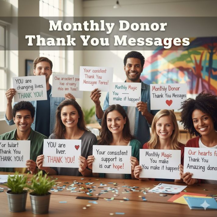 Monthly Donor Thank You Messages
