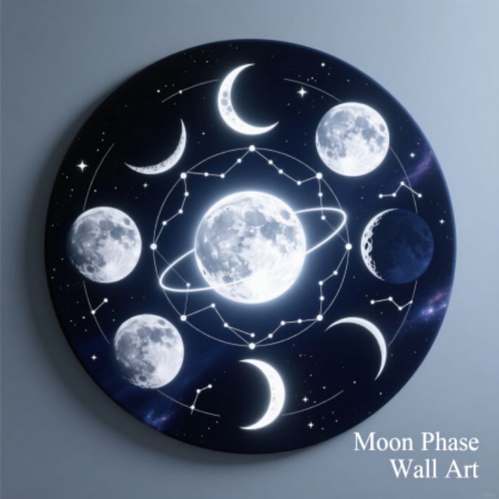 Moon Phase Wall Art Painting
