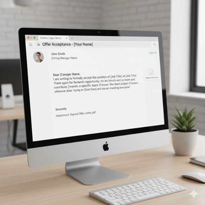 Offer letter acceptance email reply sample
