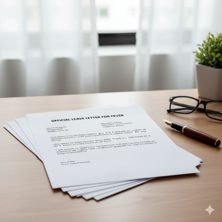 Official Leave Letter for Fever – Samples