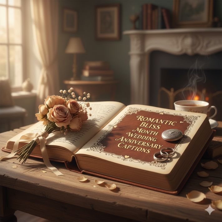 Romantic Bliss Month Wedding Anniversary Captions