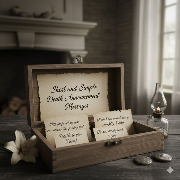 Short and Simple Death Announcement Messages