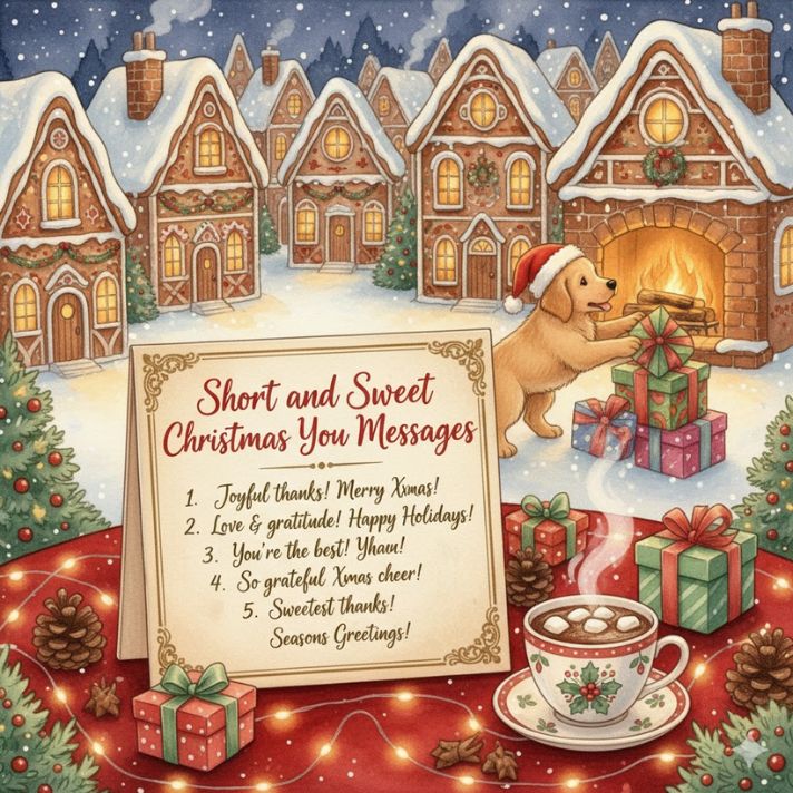 Short and Sweet Christmas Thank You Messages
