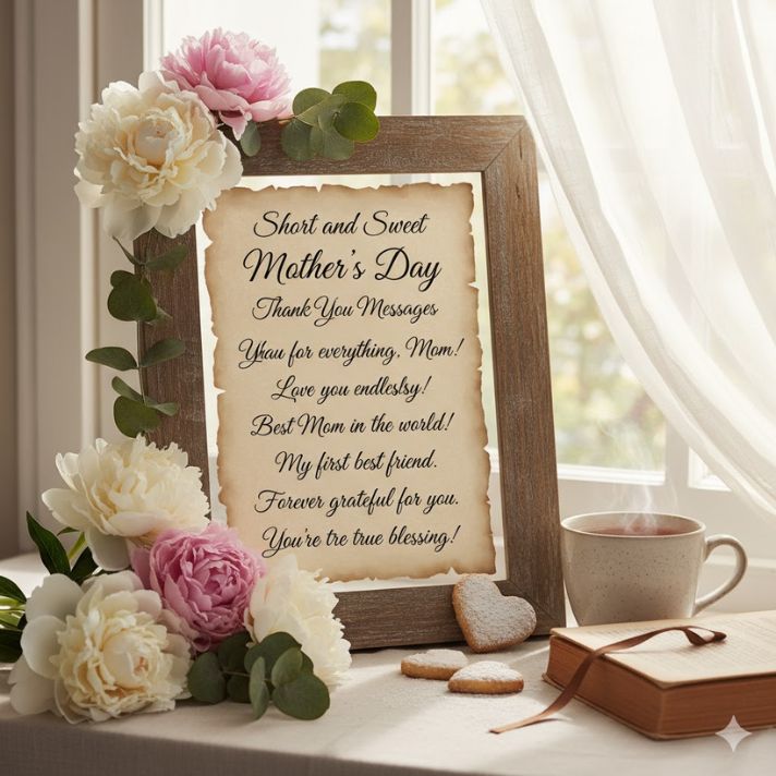 Short and Sweet Mother's Day Thank You Messages