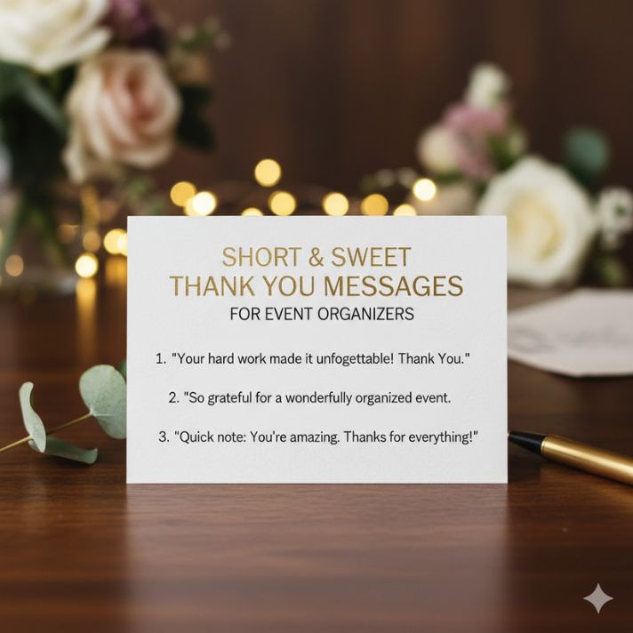 Short and Sweet Thank You Messages for Event Organizers