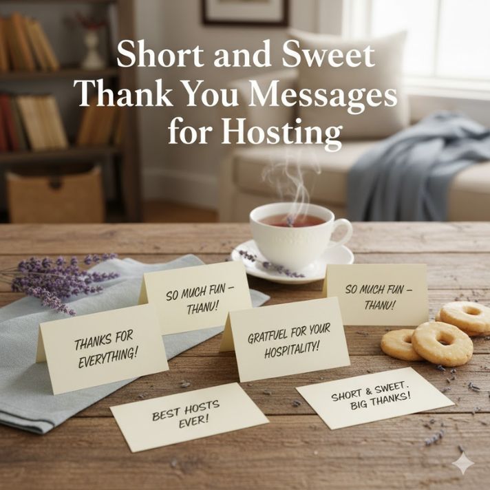 Short and Sweet Thank You Messages for Hosting