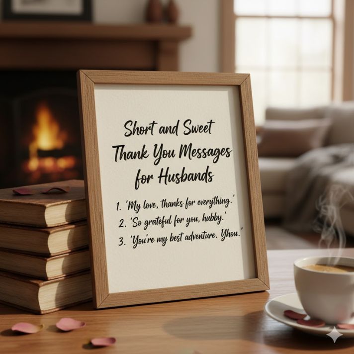 Short and Sweet Thank You Messages for Husbands