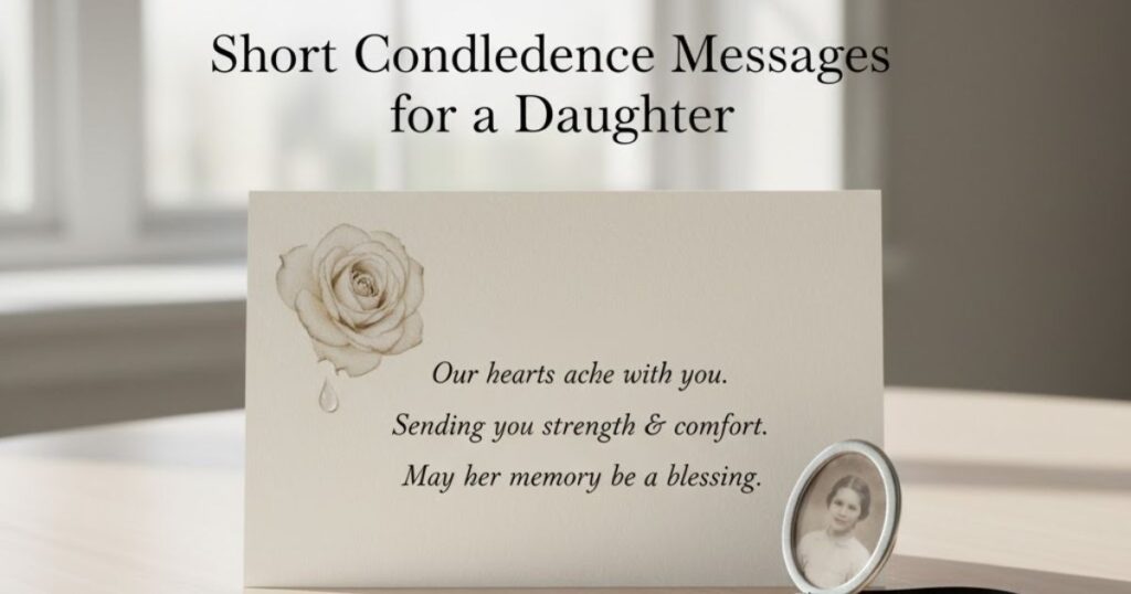 Short Condolence Messages for a Daughter