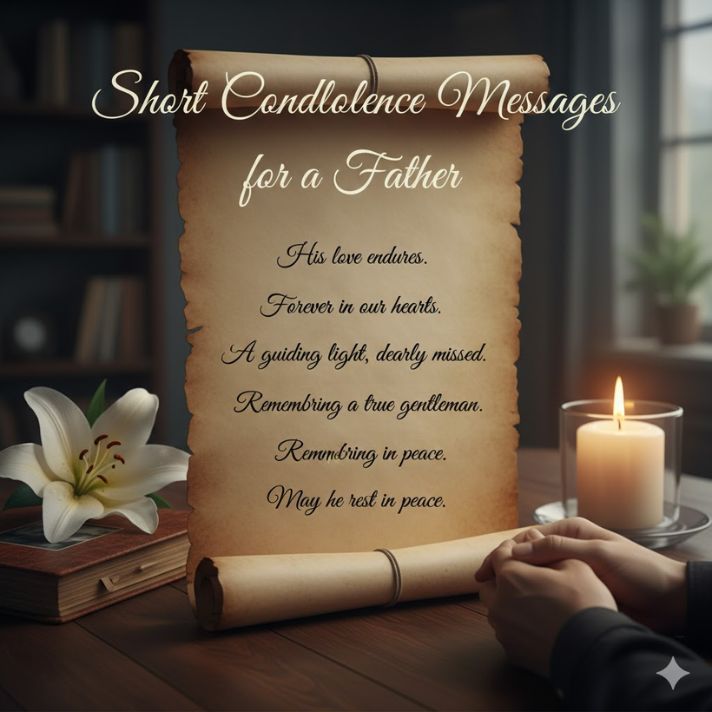 Short Condolence Messages for a Father

