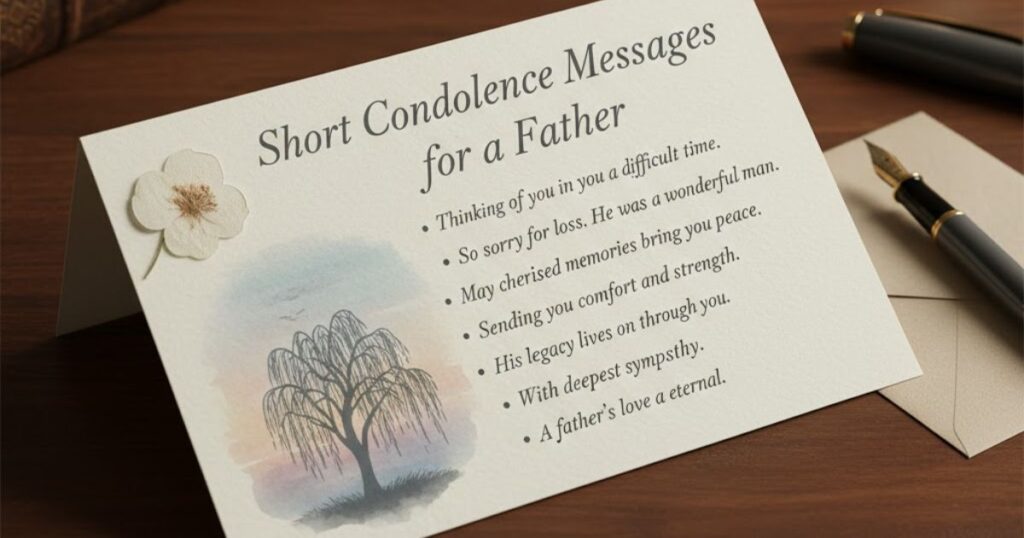 Short Condolence Messages for a Father
