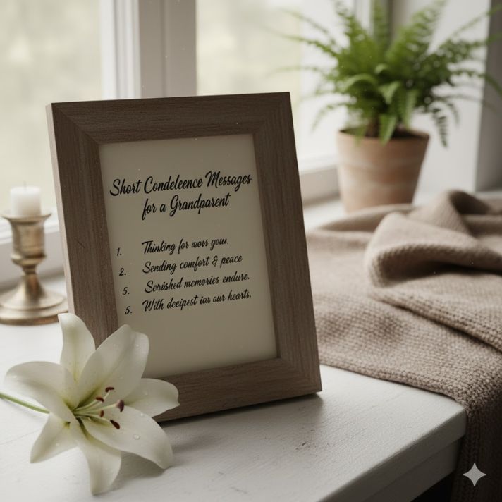 Short Condolence Messages for a Grandparent

