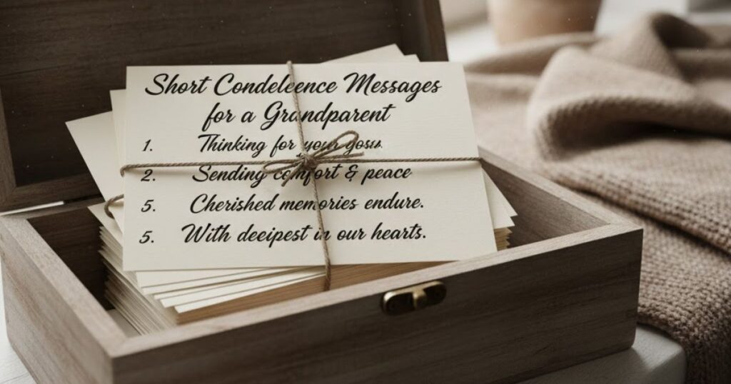 Short Condolence Messages for a Grandparent