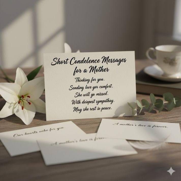 Short Condolence Messages for a Mother
