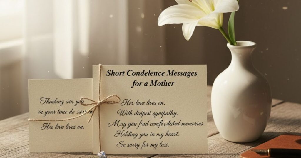 Short Condolence Messages for a Mother