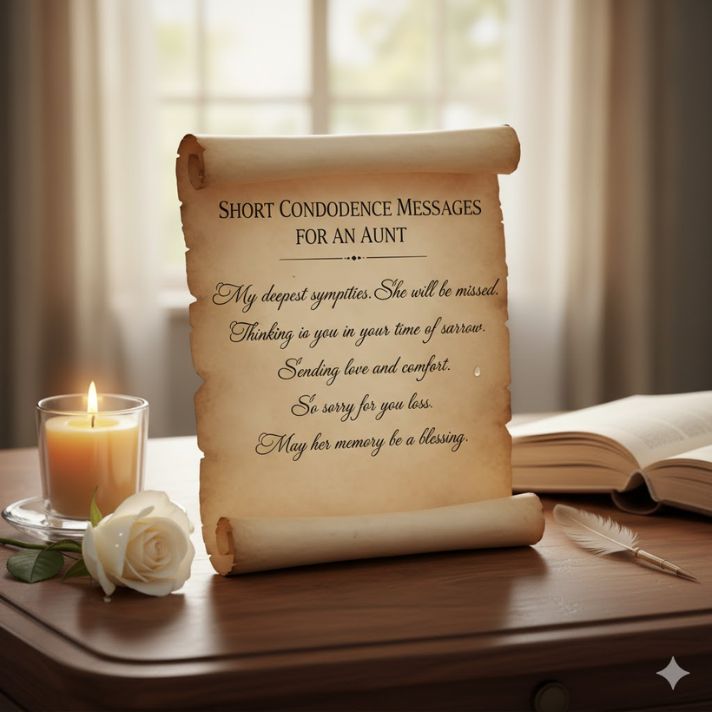 Short Condolence Messages for an Aunt
