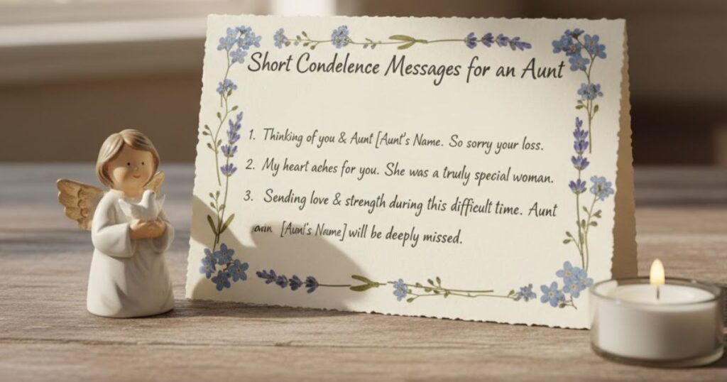 Short Condolence Messages for an Aunt