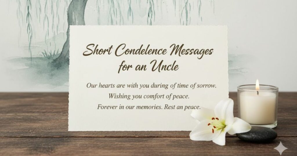 Short Condolence Messages for an Uncle