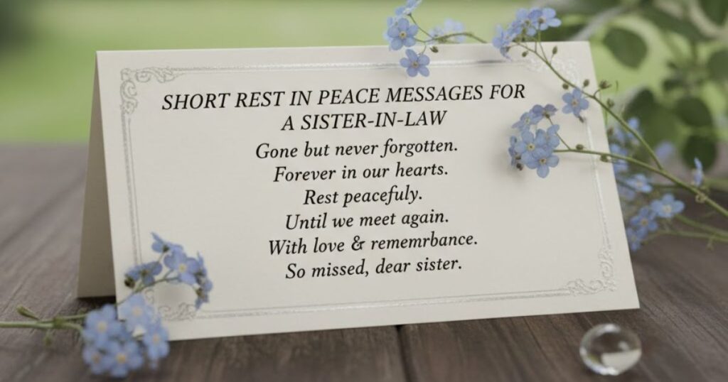 Short Rest in Peace Messages for a Sister-in-Law