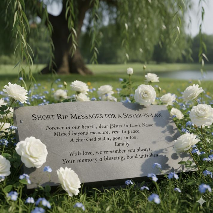 Short RIP Messages for a Sister-in-Law