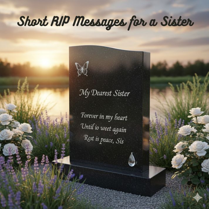 Short RIP Messages for a Sister

