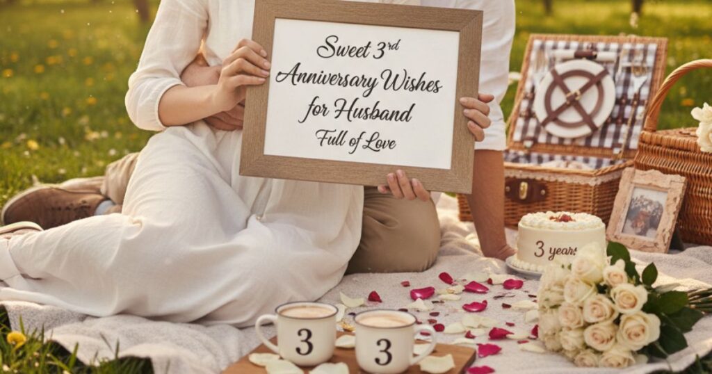 Sweet 3rd Anniversary Wishes for Husband Full of Love