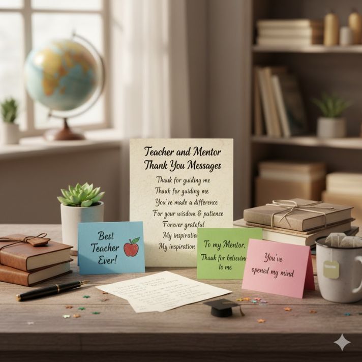Teacher and Mentor Thank You Messages