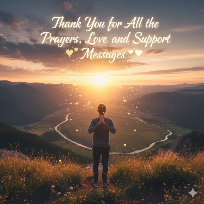 Thank You for All the Prayers, Love, and Support Messages
