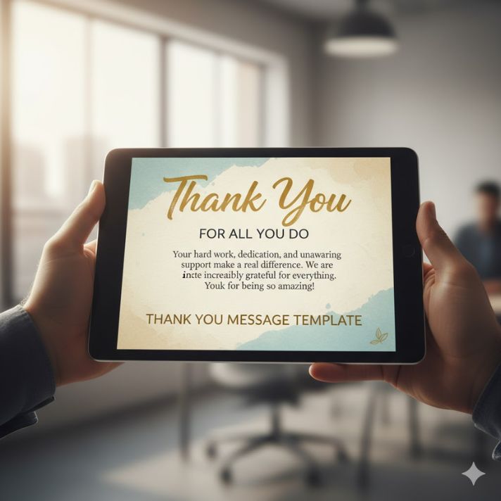 Thank You For All You Do Thank You Message Template
