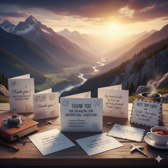 Thank You for Organizing Trip Message Examples