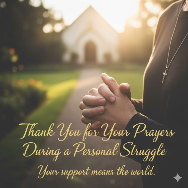 Thank You for Your Prayers During a Personal Struggle
