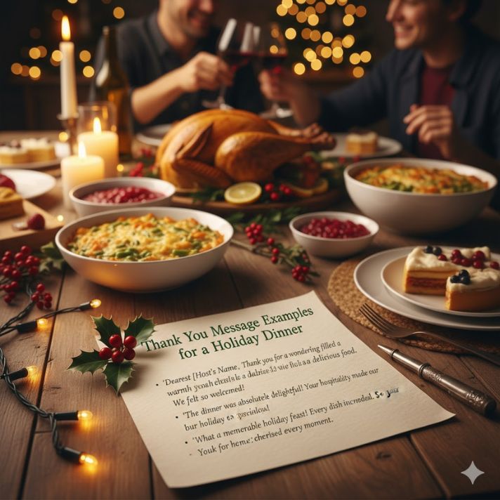 Thank You Message Examples for a Holiday Dinner