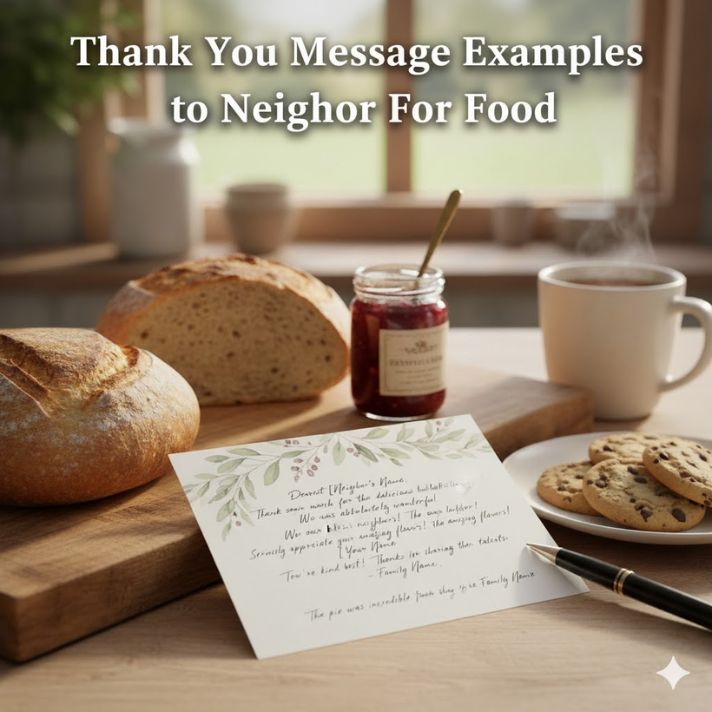 Thank You Message Examples to Neighbor For Food
