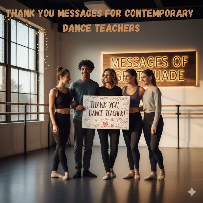 Thank You Messages for Contemporary Dance Teachers

