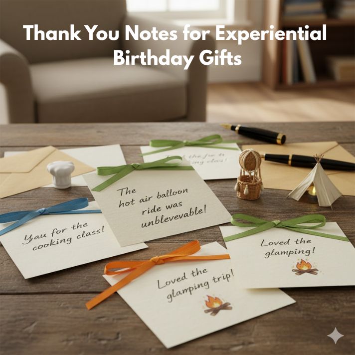 Thank You Notes for Experiential Birthday Gifts
